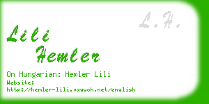 lili hemler business card